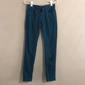 Prana corduroy pants in beautiful teal size 2